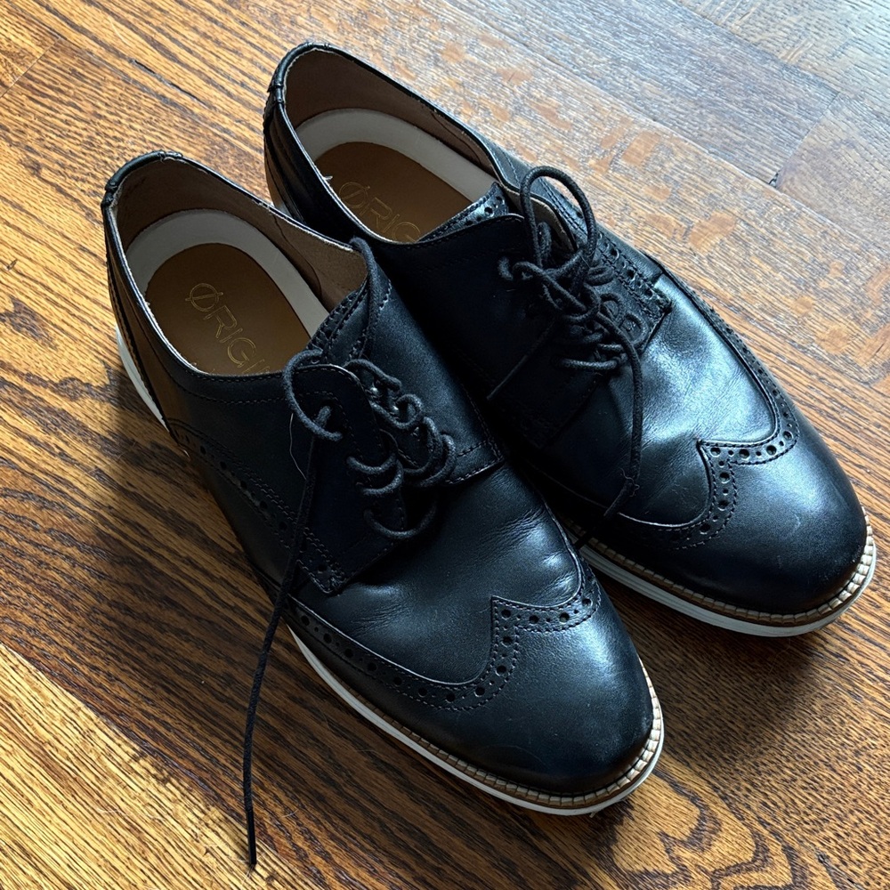 Cole Haan Black Wingtip Derby Oxfords Men’s 8